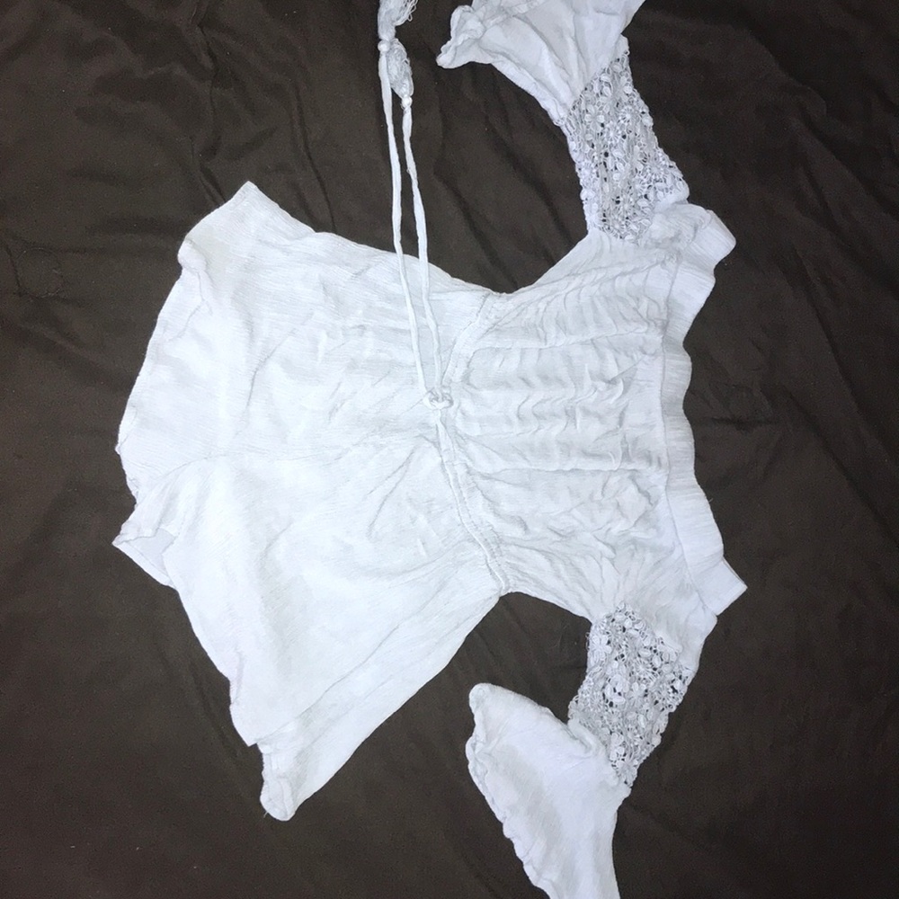 Romper, never worn. Delicate light blue